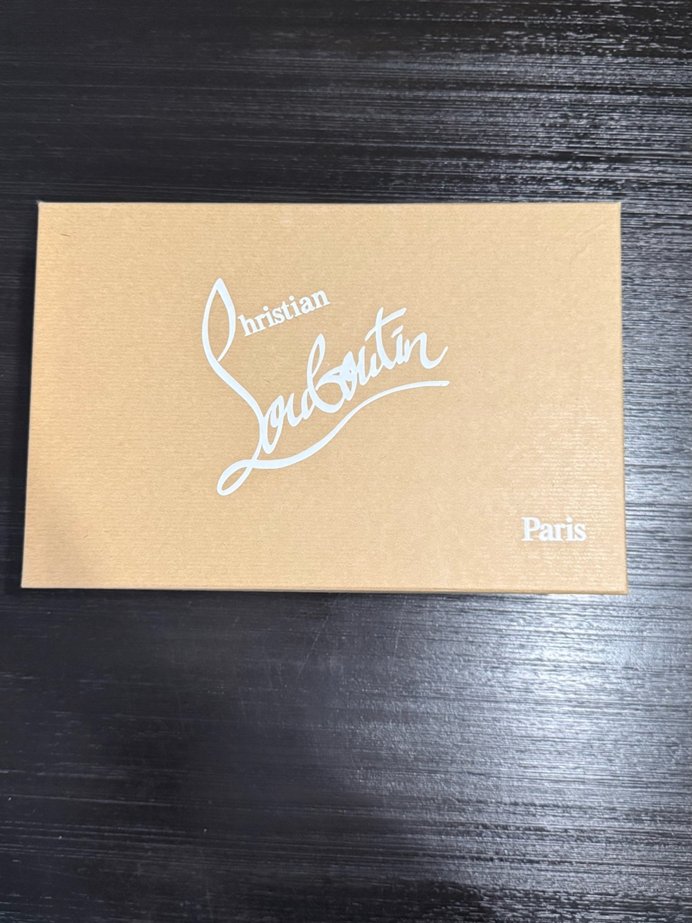 Christian Louboutin Tan Shoe Box with White Logo